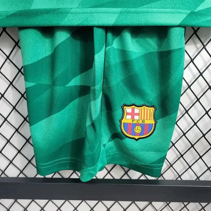 2023/2024 Barcelona Goalkeeper Kit Kids Size