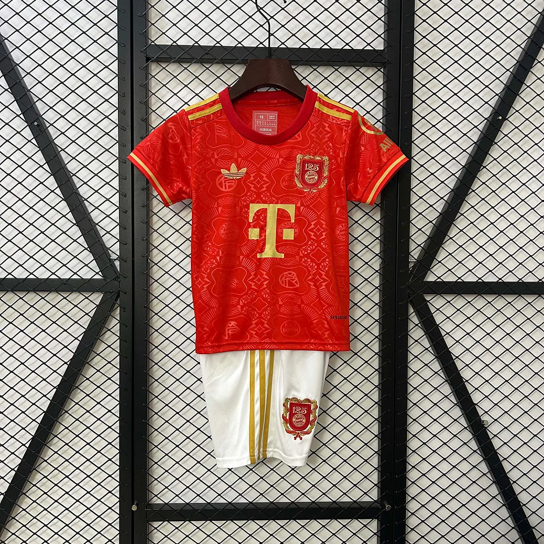 Bayern Munchen 2025/2026 125th Anniversary Edition Red Kids Size