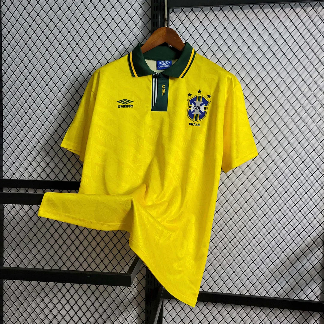 1991-1993 Retro Brazil Home Jersey